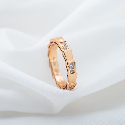 [Royal Jewelry]SERPENTI RING PINK GOLD  3MM