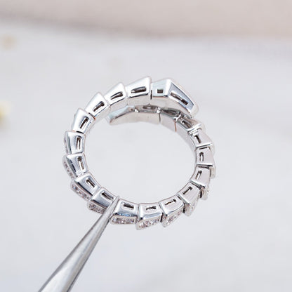 [Royal Jewelry]SERPENTI RING SILVER DIAMOND PAVED 4MM