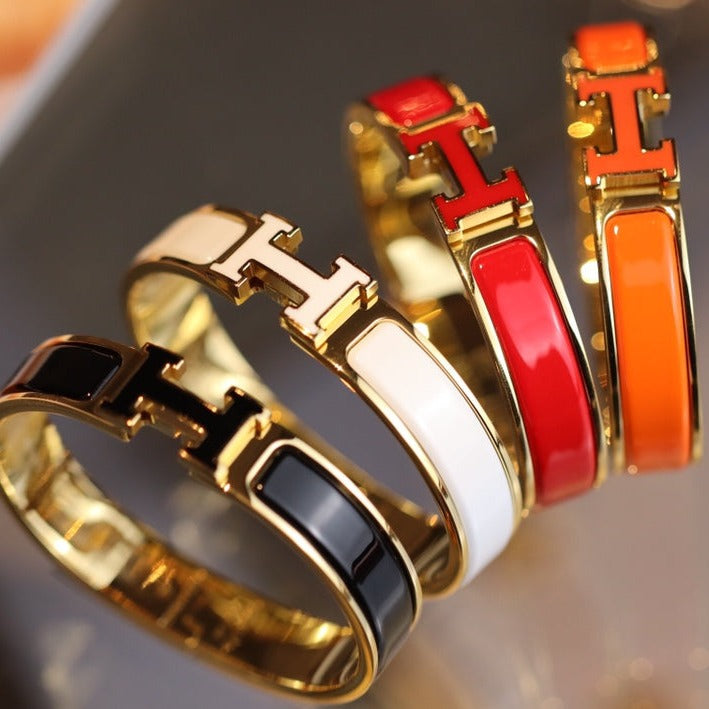 [Royal Jewelry]H BRACELET 12MM GOLD