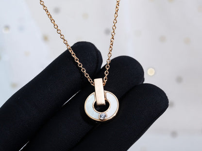 [Royal Jewelry]GARI NECKLACE PINK GOLD MOP