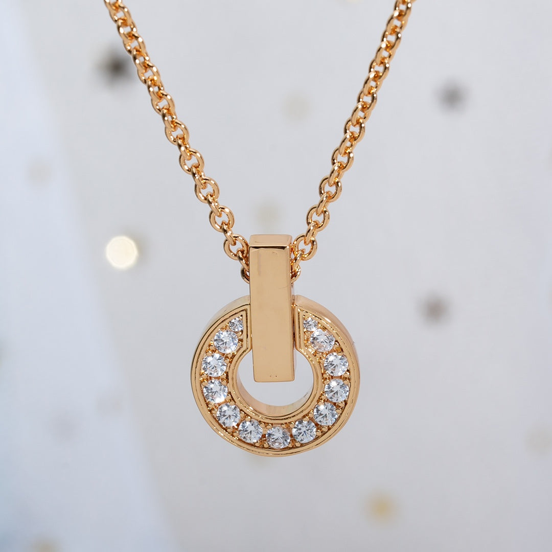[Royal Jewelry]GARI NECKLACE PINK GOLD DIAMOND