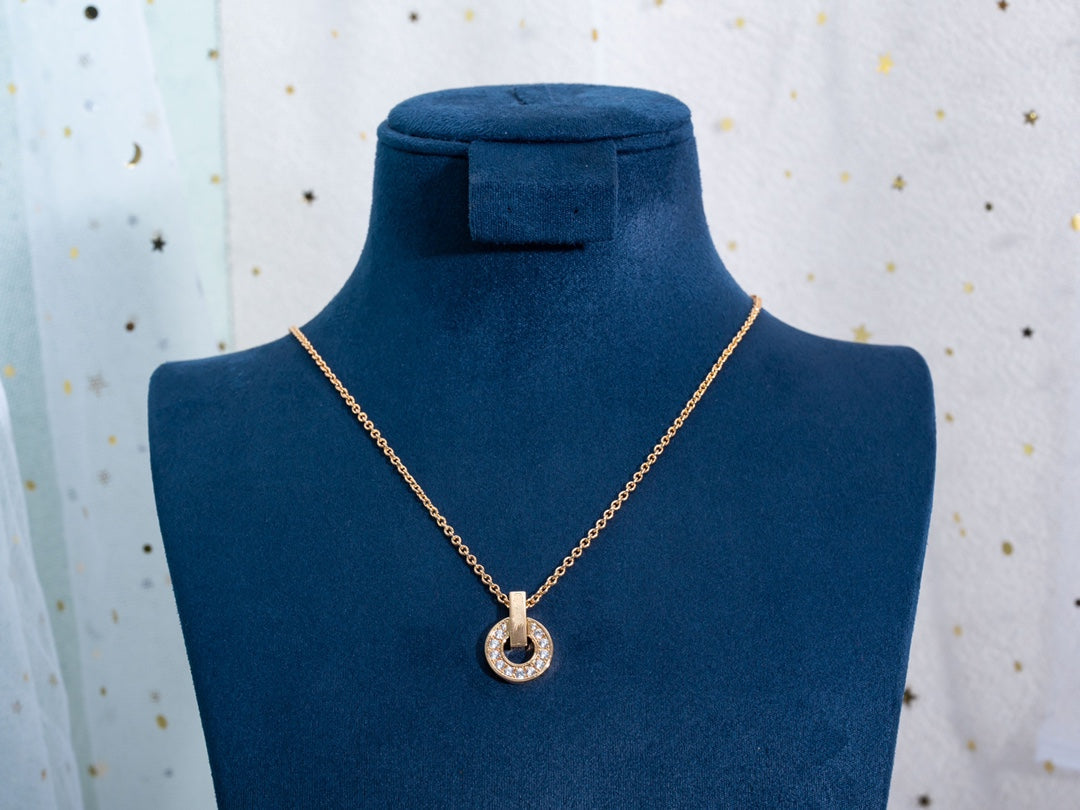 [Royal Jewelry]GARI NECKLACE PINK GOLD DIAMOND
