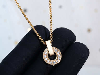 [Royal Jewelry]GARI NECKLACE PINK GOLD DIAMOND