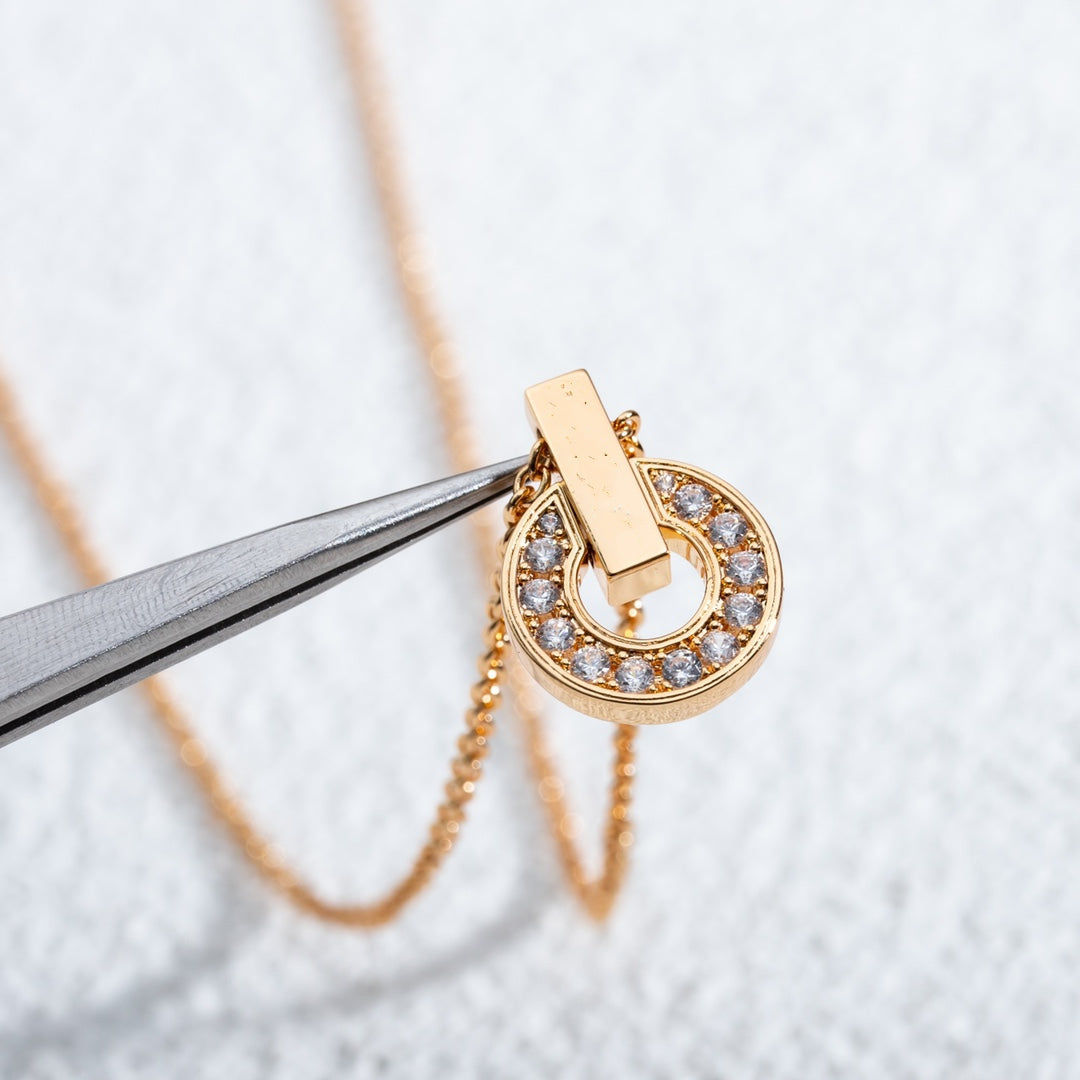 [Royal Jewelry]GARI NECKLACE PINK GOLD DIAMOND