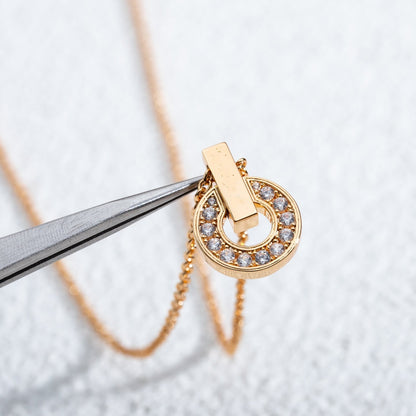 [Royal Jewelry]GARI NECKLACE PINK GOLD DIAMOND