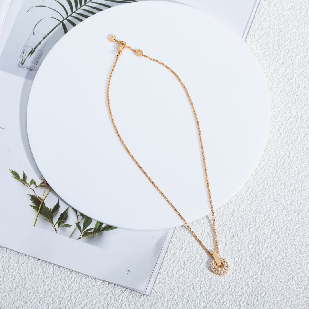 [Royal Jewelry]GARI NECKLACE PINK GOLD DIAMOND