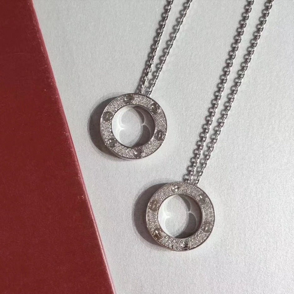 [Royal Jewelry]LOVE NECKLACE ADJUSTABLE SILVER