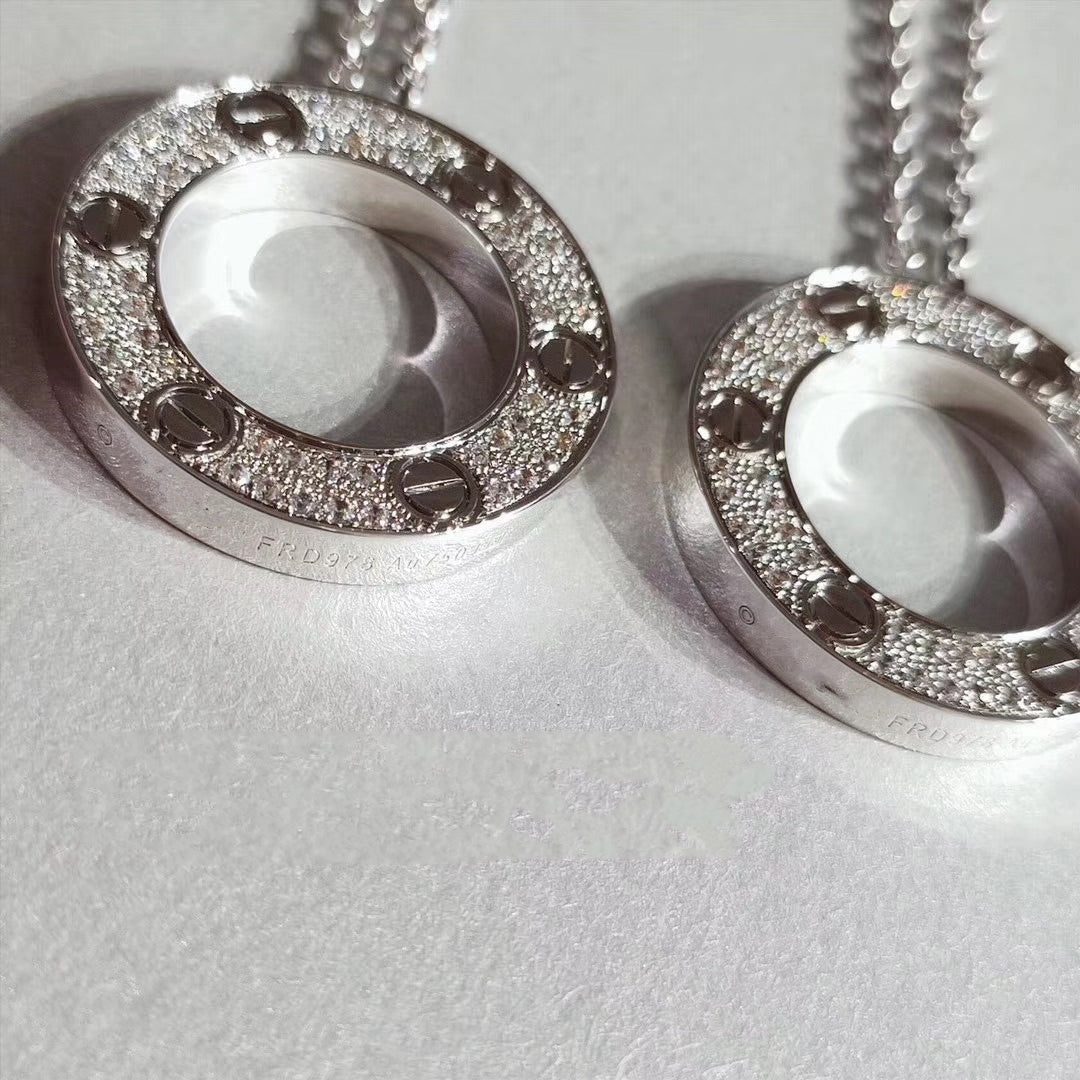 [Royal Jewelry]LOVE NECKLACE ADJUSTABLE SILVER