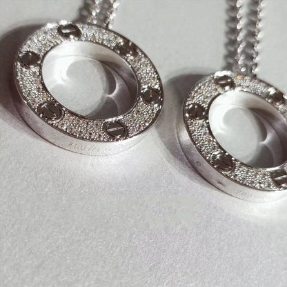 [Royal Jewelry]LOVE NECKLACE ADJUSTABLE SILVER