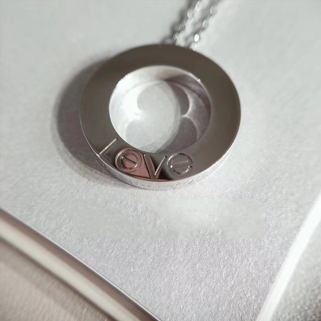 [Royal Jewelry]LOVE NECKLACE ADJUSTABLE SILVER