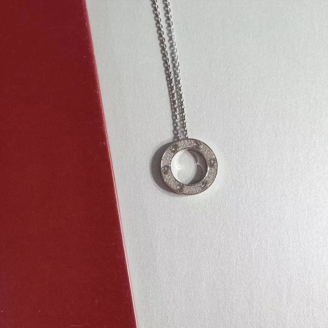 [Royal Jewelry]LOVE NECKLACE ADJUSTABLE SILVER