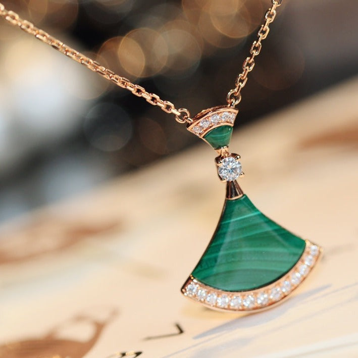 [Royal Jewelry]DREAM NECKLACE MALACHITE DIAMOND