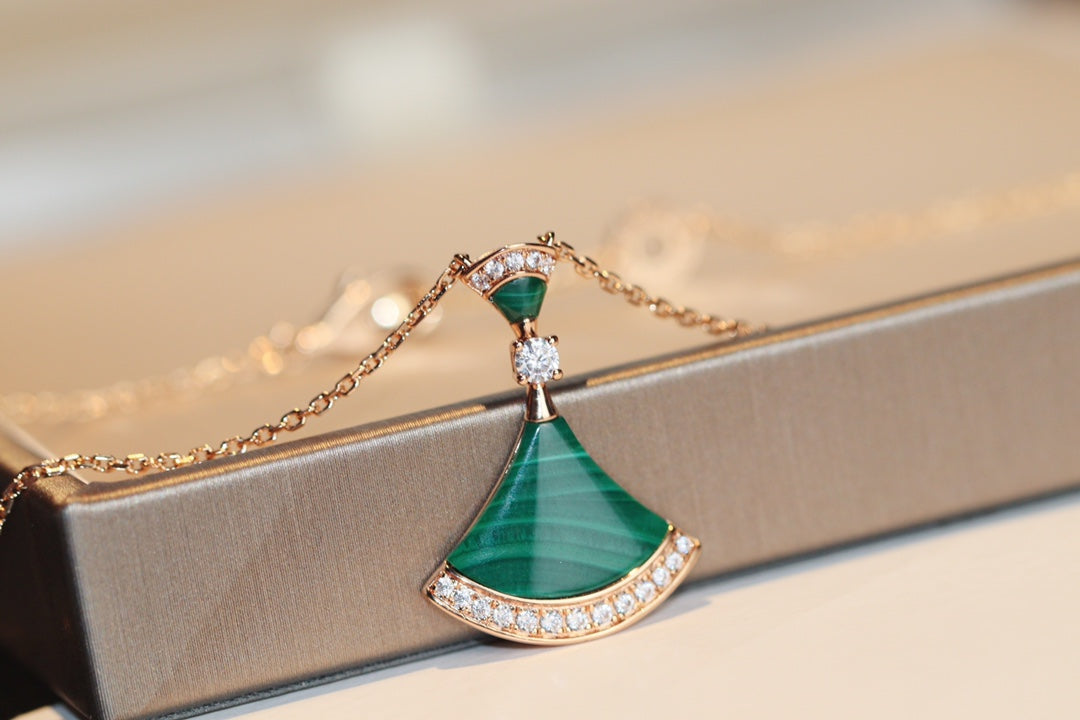[Royal Jewelry]DREAM NECKLACE MALACHITE DIAMOND