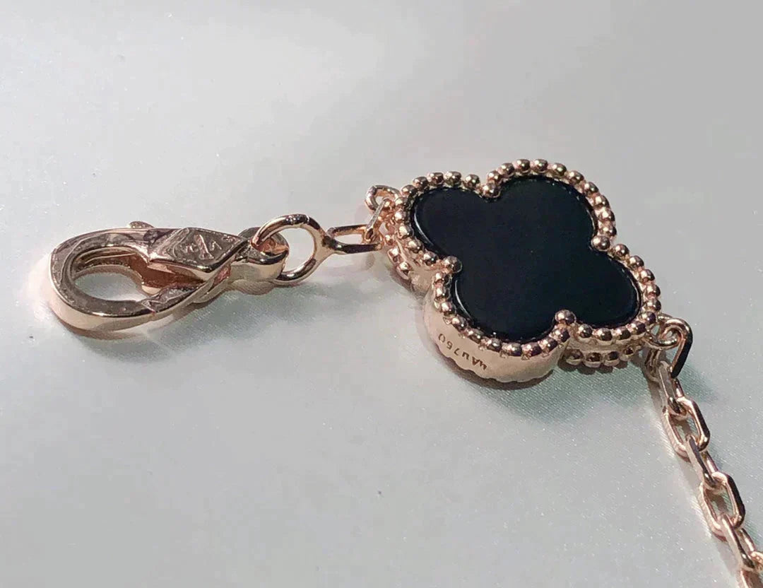 [Royal Jewelry]CLOVER 5 MOTIFS MULTICOLOR  BRACELET