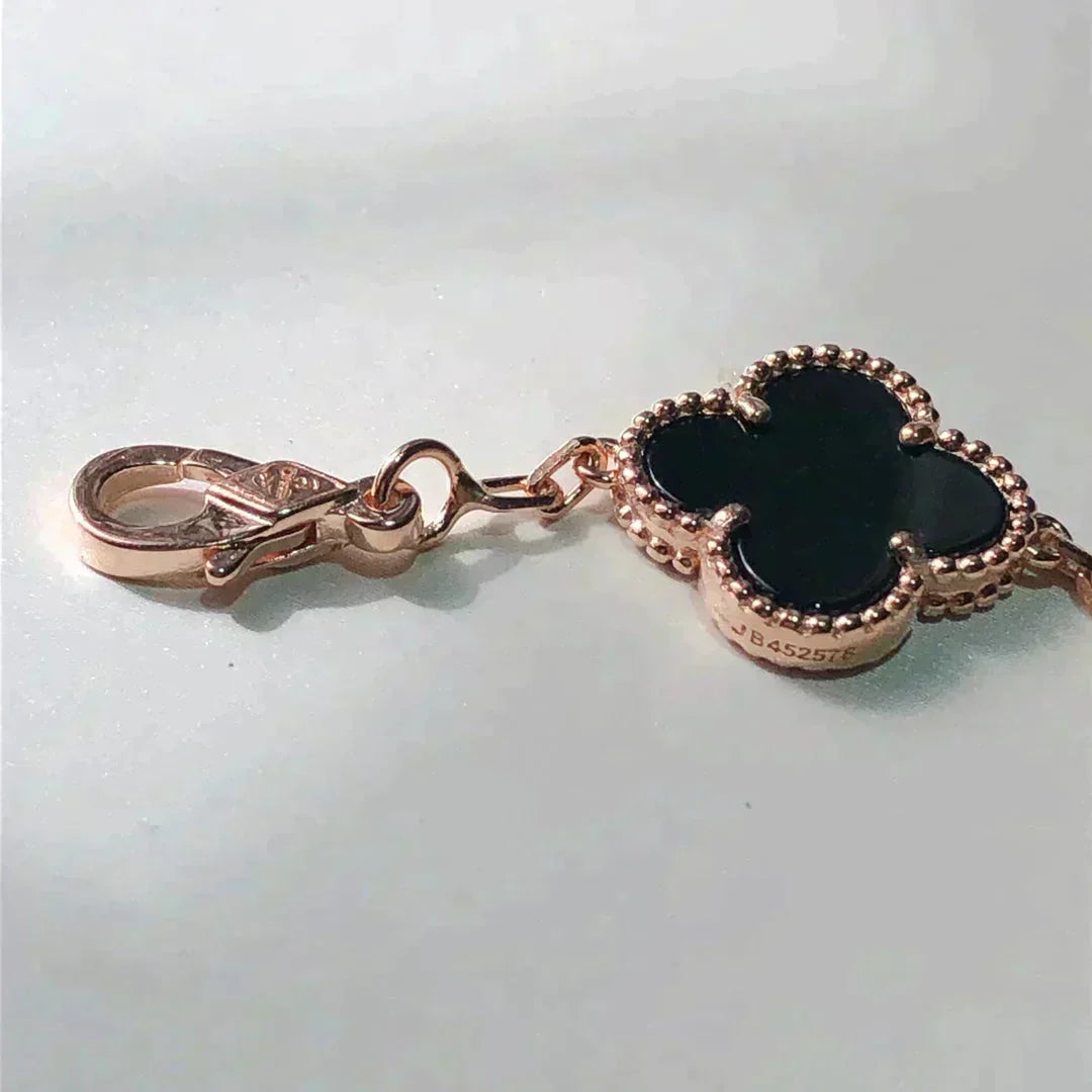 [Royal Jewelry]CLOVER 5 MOTIFS MULTICOLOR  BRACELET