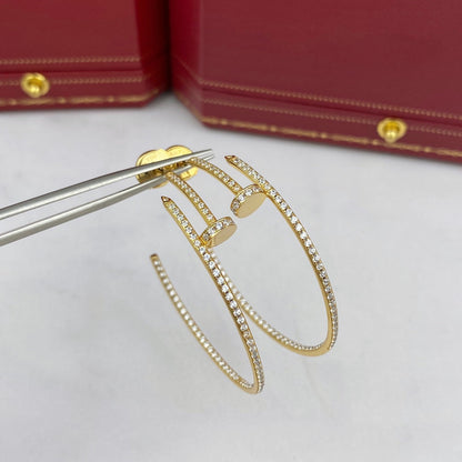 [Royal Jewelry]JUSTE EARRINGS FULL DIAMONDS 1.8MM