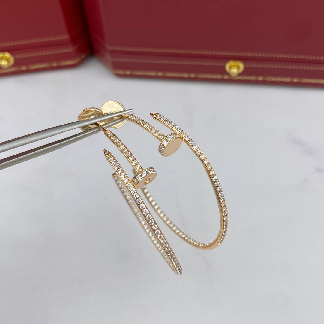 [Royal Jewelry]JUSTE EARRINGS FULL DIAMONDS 1.8MM