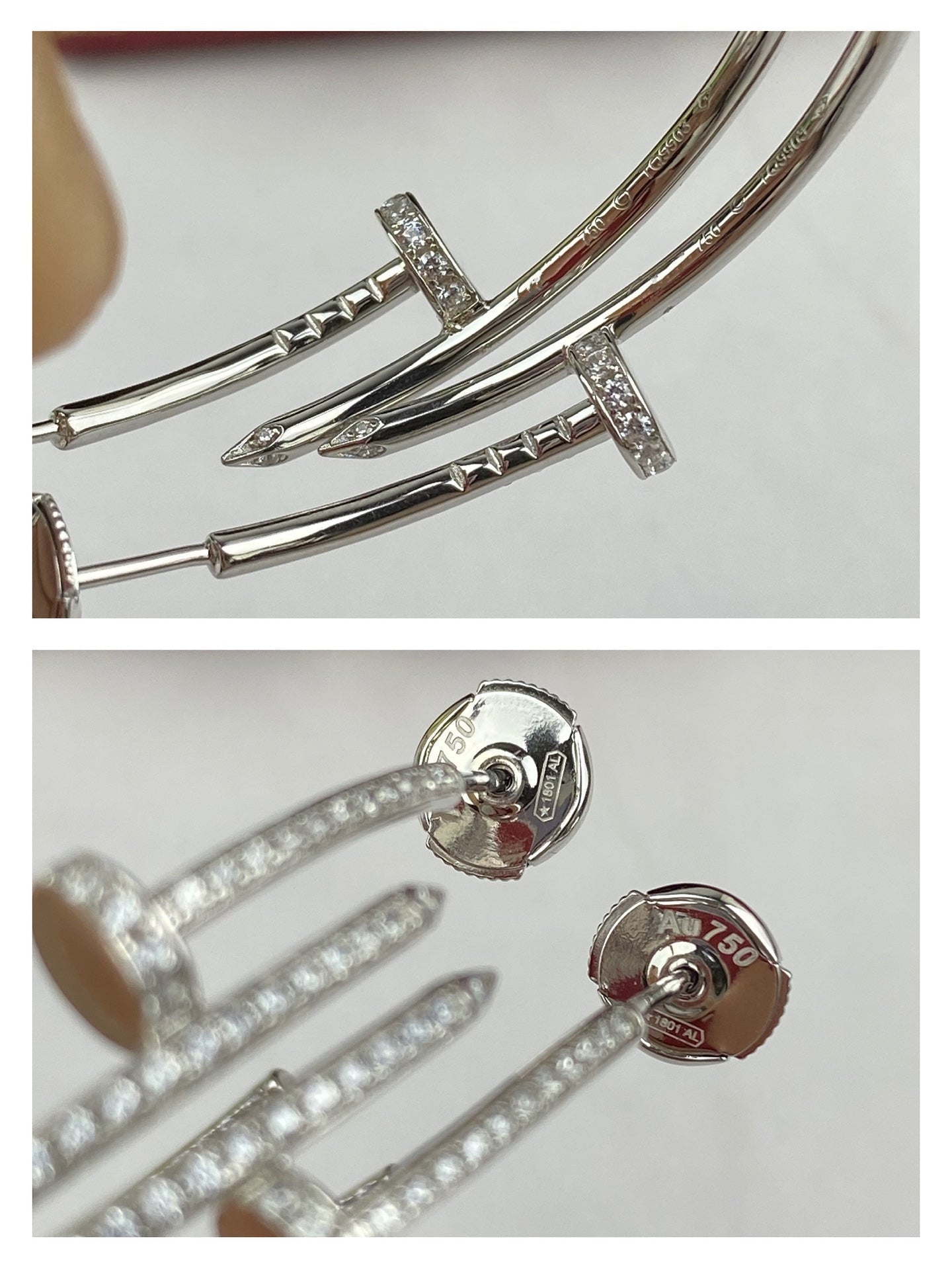 [Royal Jewelry]JUSTE EARRINGS FULL DIAMONDS 1.8MM