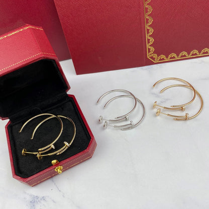 [Royal Jewelry]JUSTE EARRINGS FULL DIAMONDS 1.8MM