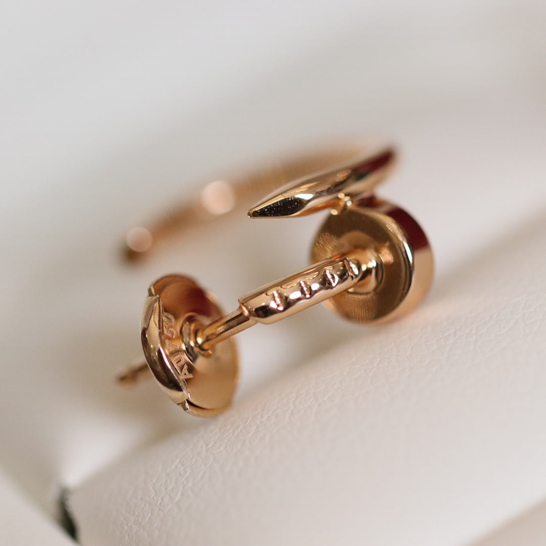 [Royal Jewelry]JUSTE EARRINGS PINK GOLD