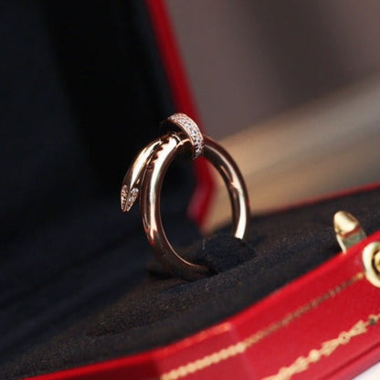 [Royal Jewelry]JUSTE RING 2.65MM PINK GOLD DIAMOND
