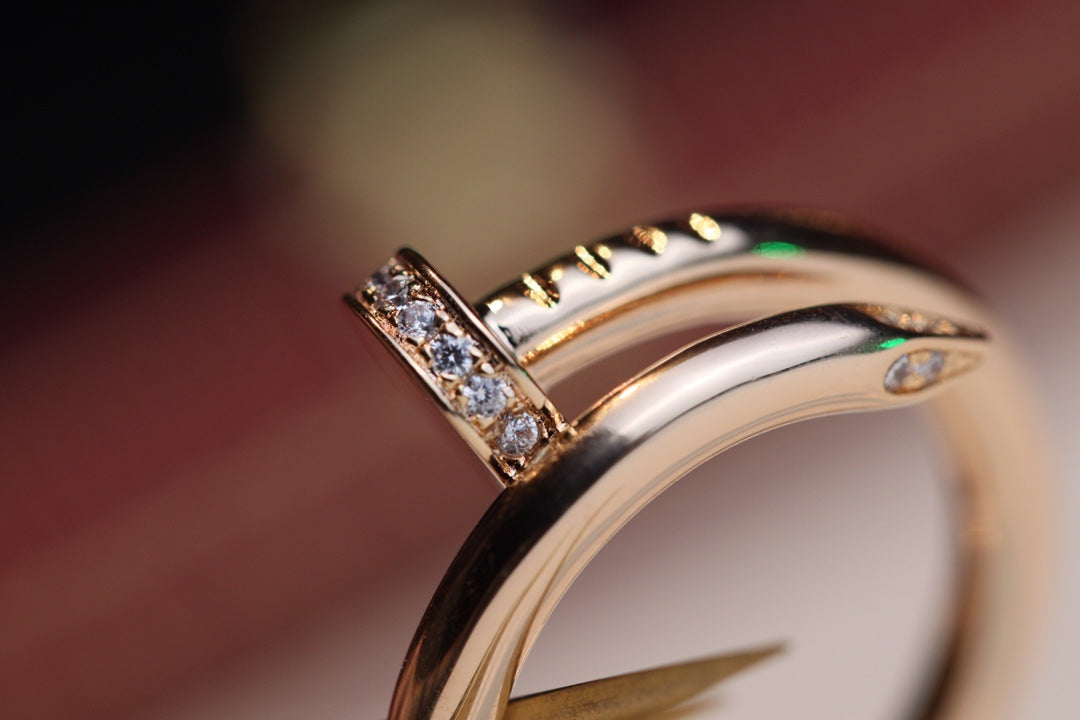 [Royal Jewelry]JUSTE RING 2.65MM PINK GOLD DIAMOND