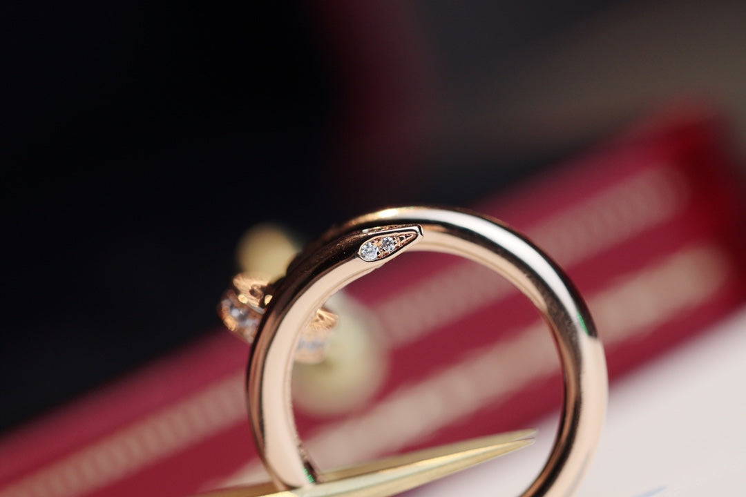 [Royal Jewelry]JUSTE RING 2.65MM PINK GOLD DIAMOND