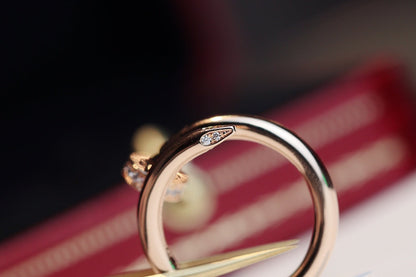 [Royal Jewelry]JUSTE RING 2.65MM PINK GOLD DIAMOND