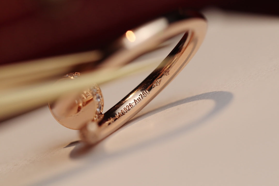 [Royal Jewelry]JUSTE RING 2.65MM PINK GOLD DIAMOND