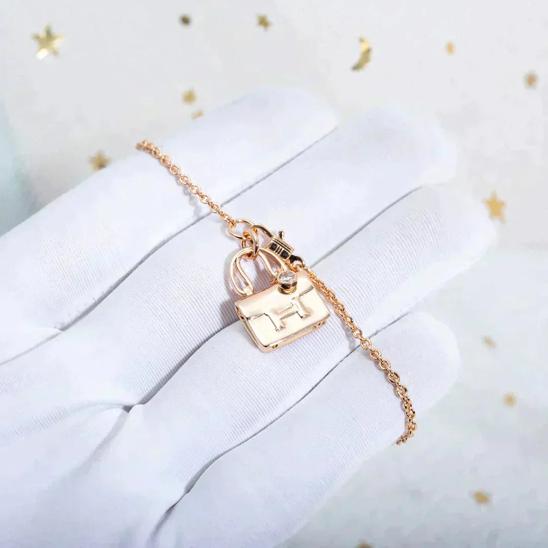 [Royal Jewelry]AMULETTE PEDANT ROSE GOLD NECKLACE