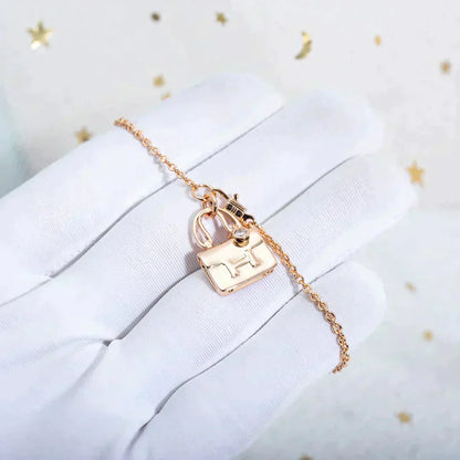 [Royal Jewelry]AMULETTE PEDANT ROSE GOLD NECKLACE