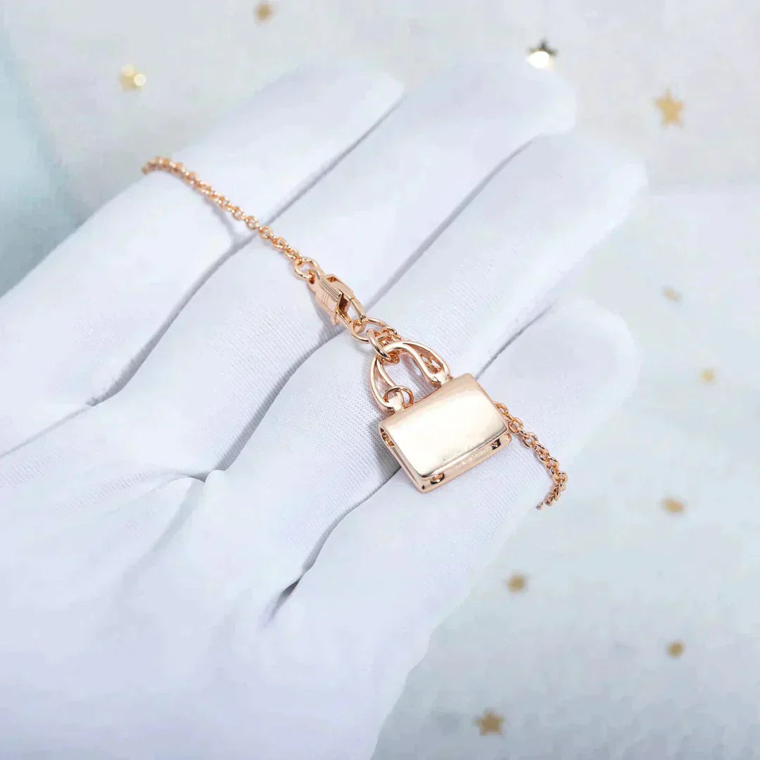 [Royal Jewelry]AMULETTE PEDANT ROSE GOLD NECKLACE