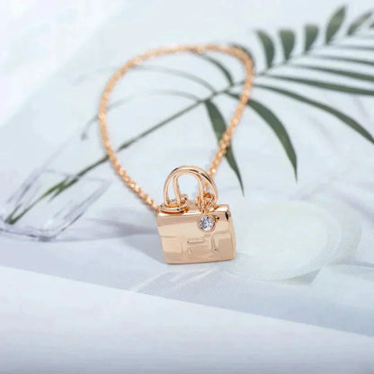 [Royal Jewelry]AMULETTE PEDANT ROSE GOLD NECKLACE