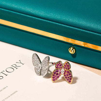 [Royal Jewelry]TWIN BUTTERFLY DIAMOND RING