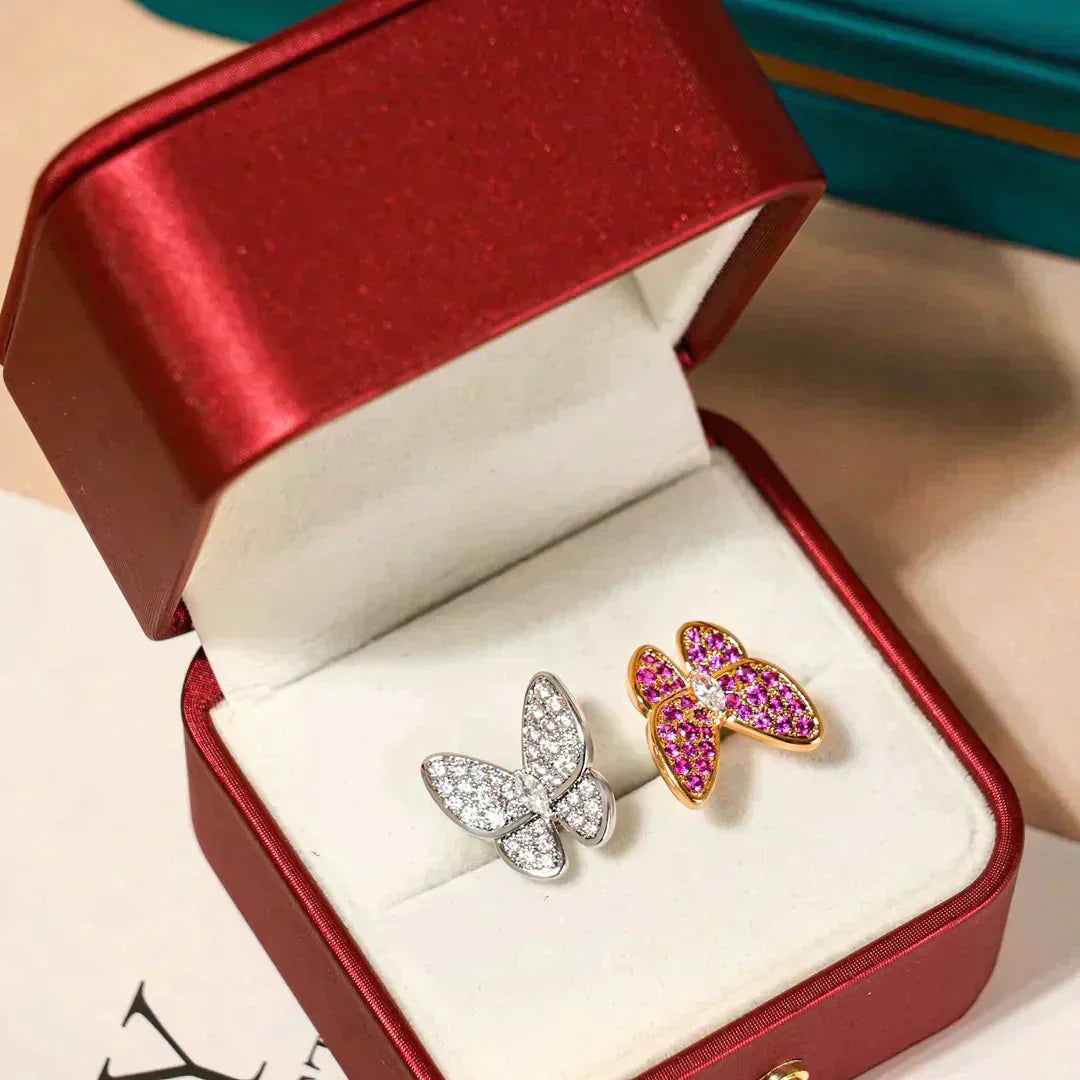 [Royal Jewelry]TWIN BUTTERFLY DIAMOND RING