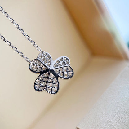 [Royal Jewelry]CLOVER DIAMOND NECKLACE SILVER