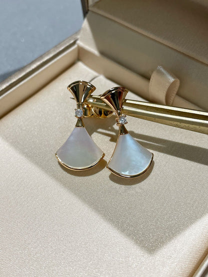 [Royal Jewelry]DREAM MOP 1 DIAMOND EARRINGS