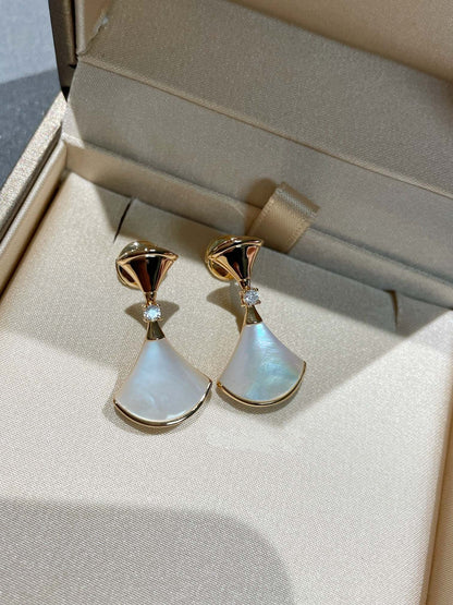 [Royal Jewelry]DREAM MOP 1 DIAMOND EARRINGS