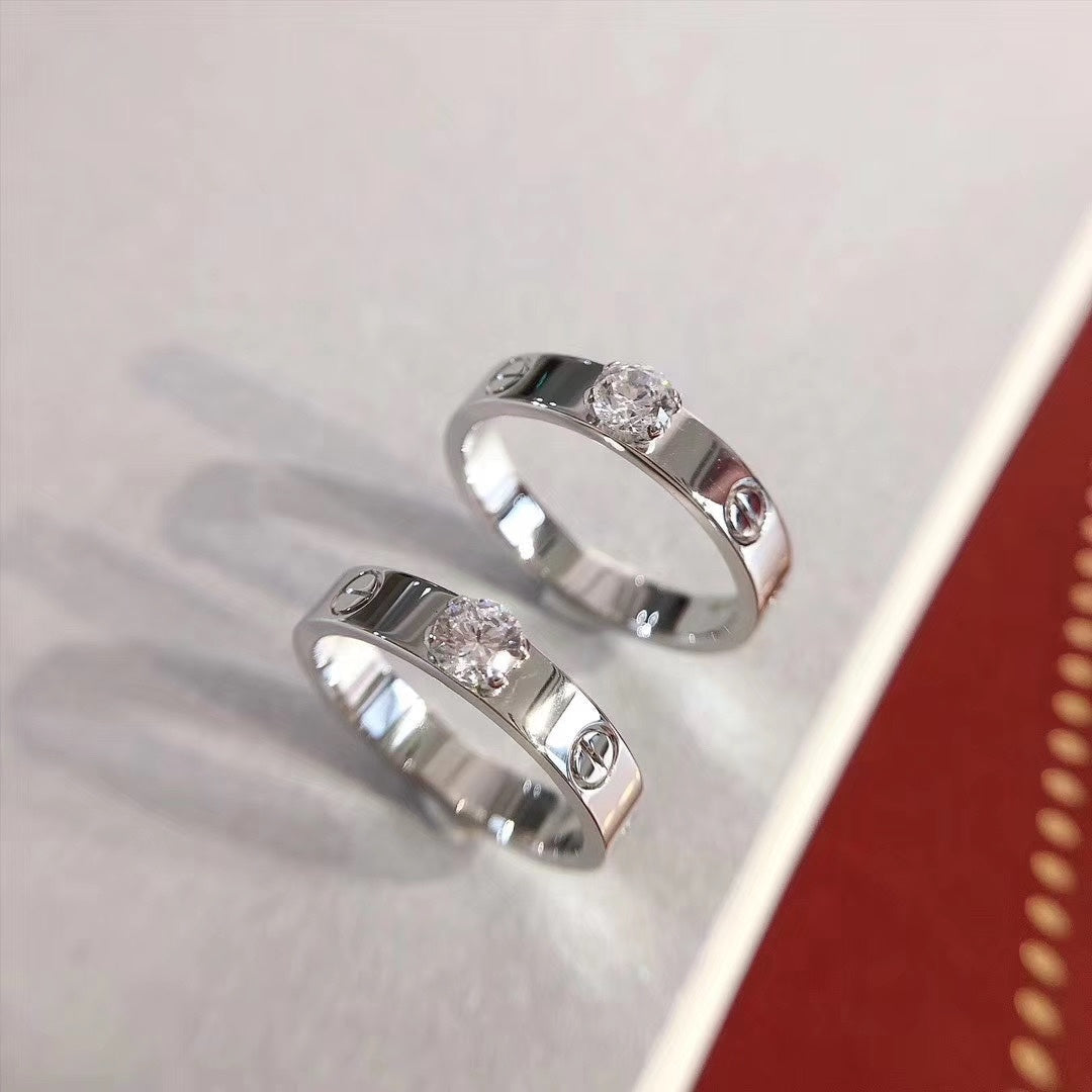 [Royal Jewelry]LOVE RING 3.6MM 1 BIG DIAMOND