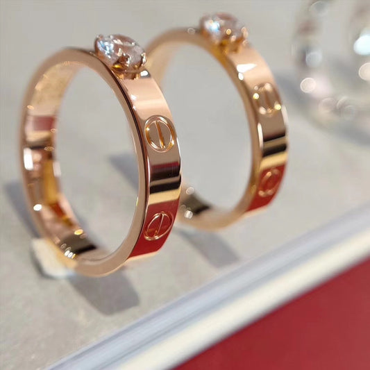 [Royal Jewelry]LOVE RING 3.6MM 1 BIG DIAMOND