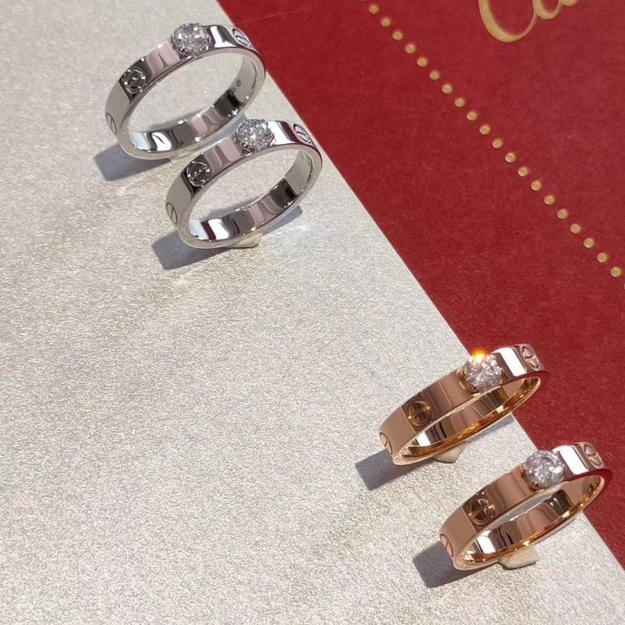 [Royal Jewelry]LOVE RING 3.6MM 1 BIG DIAMOND