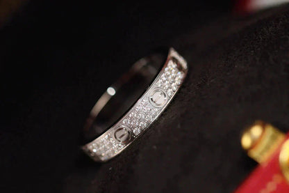 [Royal Jewelry]LOVE RING 3.6MM DIAMOND PAVED
