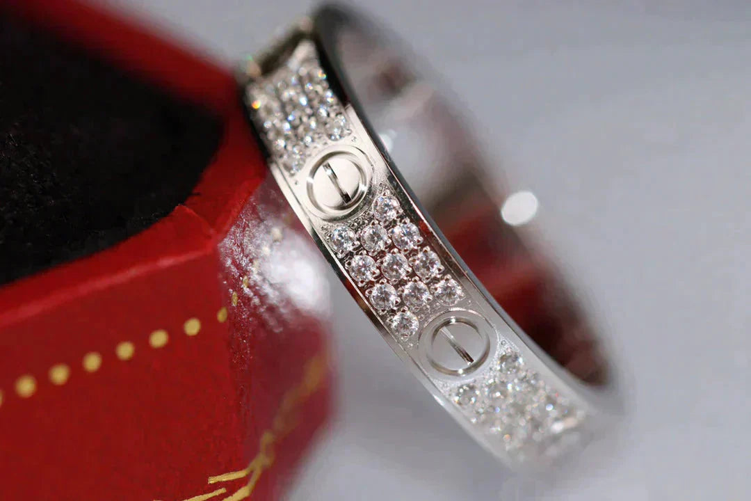 [Royal Jewelry]LOVE RING 3.6MM DIAMOND PAVED