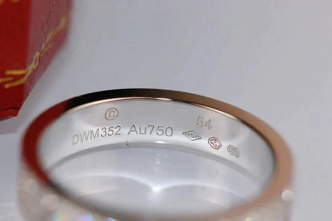 [Royal Jewelry]LOVE RING 3.6MM DIAMOND PAVED