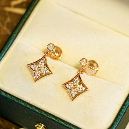 [Royal Jewelry]STAR DIAMONDS EARRINGS GOLD