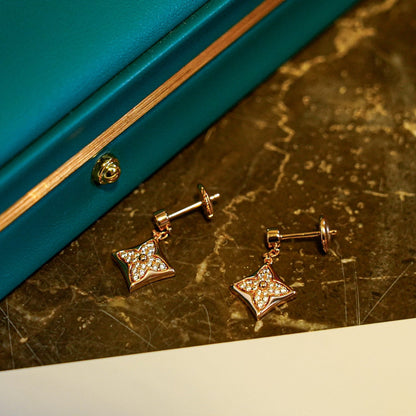 [Royal Jewelry]STAR DIAMONDS EARRINGS GOLD