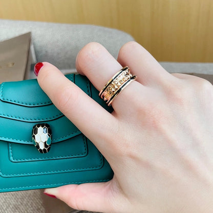 [Royal Jewelry]ZERO 1 PINK GOLD BLACK CERAMIC RING
