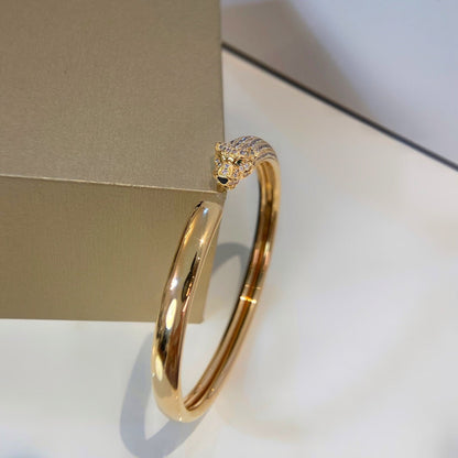 [Royal Jewelry]PANTHERE GOLD DIAMOND OPEN BRACELET