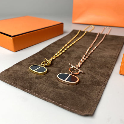 [Royal Jewelry]CHAINE VERSO BLACK CERAMIC NECKLACE