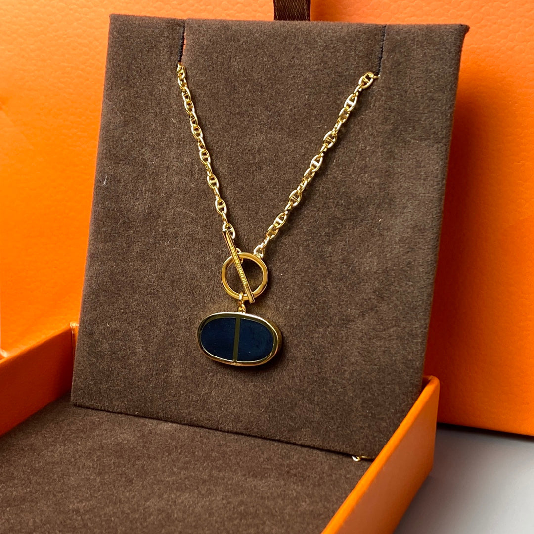 [Royal Jewelry]CHAINE VERSO BLACK CERAMIC NECKLACE